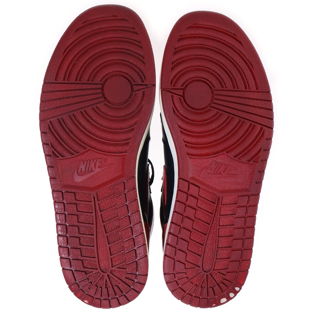 NIKE(ナイキ) 【観賞用 2016年製】AIR JORDAN1 RETRO HIGH OG BRED BANNED 555088-001 エアジョーダン1 レトロ ブレッド バンド ハイカットスニーカー ブラック/レッド US9.5/27.5cm