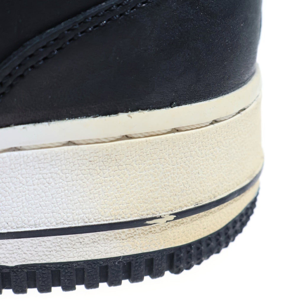 NIKE(ナイキ) ×STUSSY AIR FORCE 1 MID BLACK SNAKESKIN DJ7840-001 ステューシー エアフォースワン ミッドカットスニーカー ブラック US10/28cm