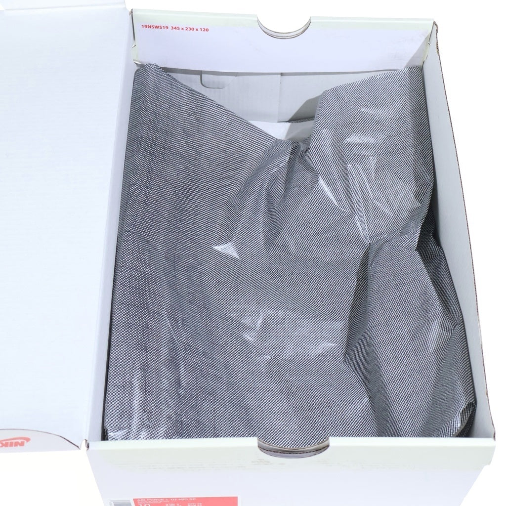 NIKE(ナイキ) ×STUSSY AIR FORCE 1 MID BLACK SNAKESKIN DJ7840-001 ステューシー エアフォースワン ミッドカットスニーカー ブラック US10/28cm