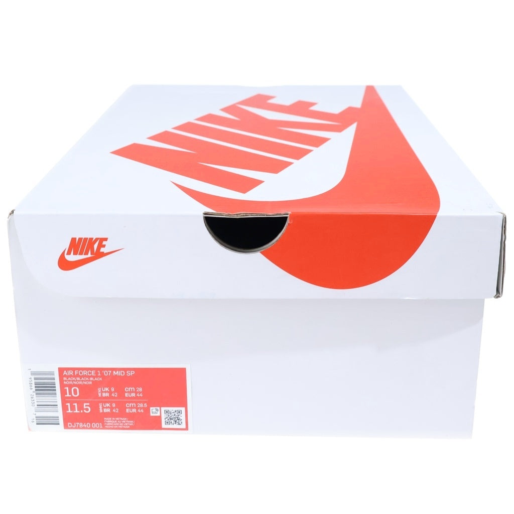 NIKE(ナイキ) ×STUSSY AIR FORCE 1 MID BLACK SNAKESKIN DJ7840-001 ステューシー エアフォースワン ミッドカットスニーカー ブラック US10/28cm