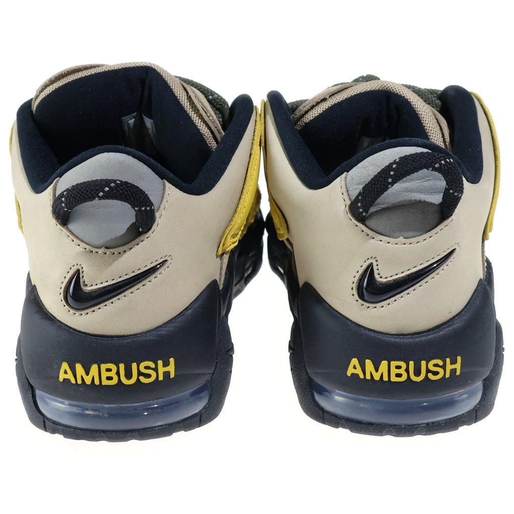 NIKE(ナイキ) ×AMBUSH AIR MORE UPTEMPO LOW VIVID SULFUR AND LIMESTONE アンブッシュ エアモアアップテンポ ハイカットスニーカー ベージュ US9.5/27.5cm