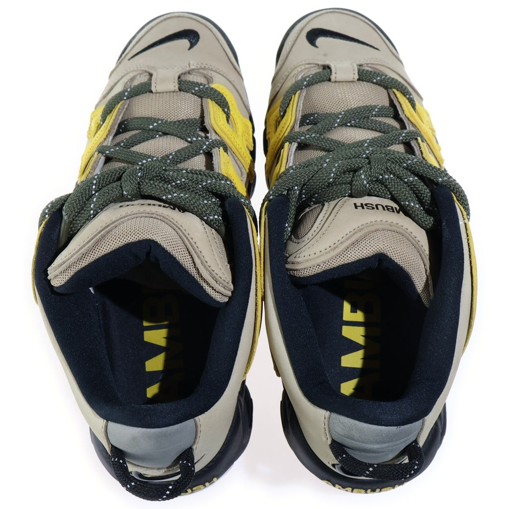 NIKE(ナイキ) ×AMBUSH AIR MORE UPTEMPO LOW VIVID SULFUR AND LIMESTONE アンブッシュ エアモアアップテンポ ハイカットスニーカー ベージュ US9.5/27.5cm