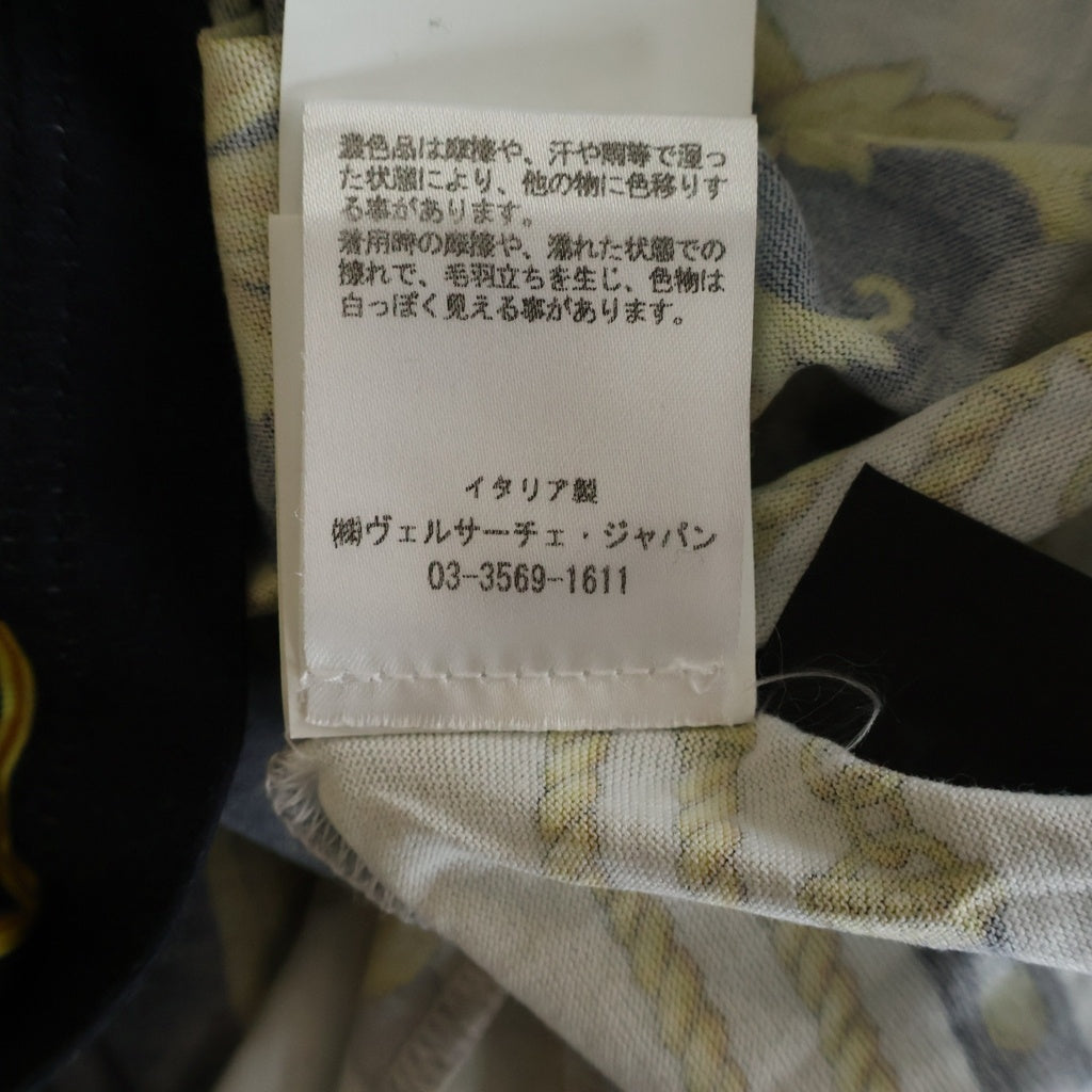 GIANNI VERSACE(ジャンニ ヴェルサーチ) バロック総柄 クルーネック 半袖Tシャツカットソー ゴールド/ホワイト A85764 レディース