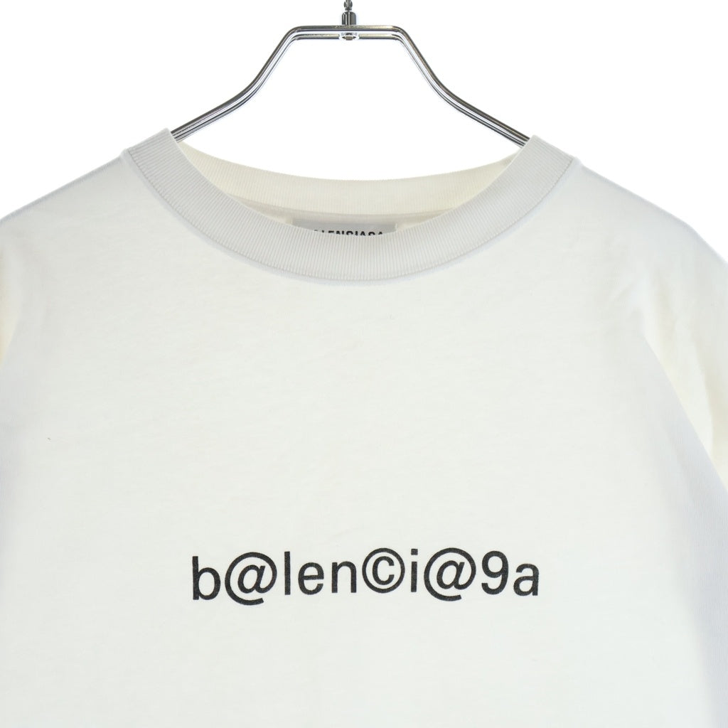 BALENCIAGA(バレンシアガ) ロゴプリント クルーネック 半袖Tシャツカットソー ホワイト 620941 レディース