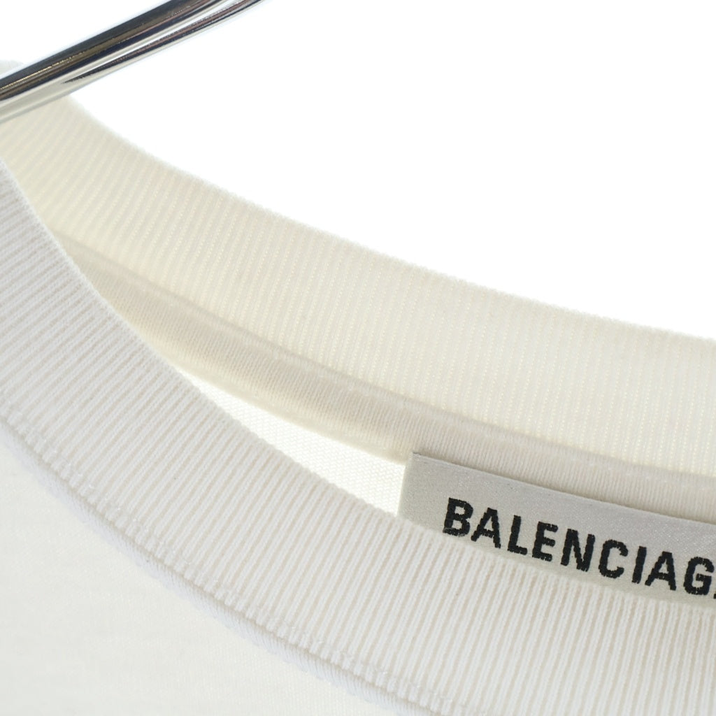 BALENCIAGA(バレンシアガ) ロゴプリント クルーネック 半袖Tシャツカットソー ホワイト 620941 レディース