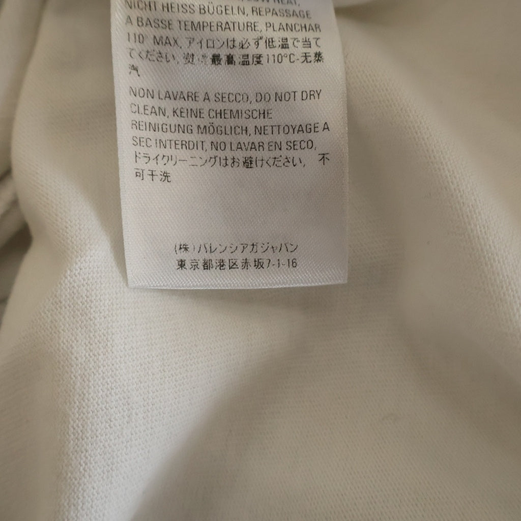 BALENCIAGA(バレンシアガ) ロゴプリント クルーネック 半袖Tシャツカットソー ホワイト 620941 レディース