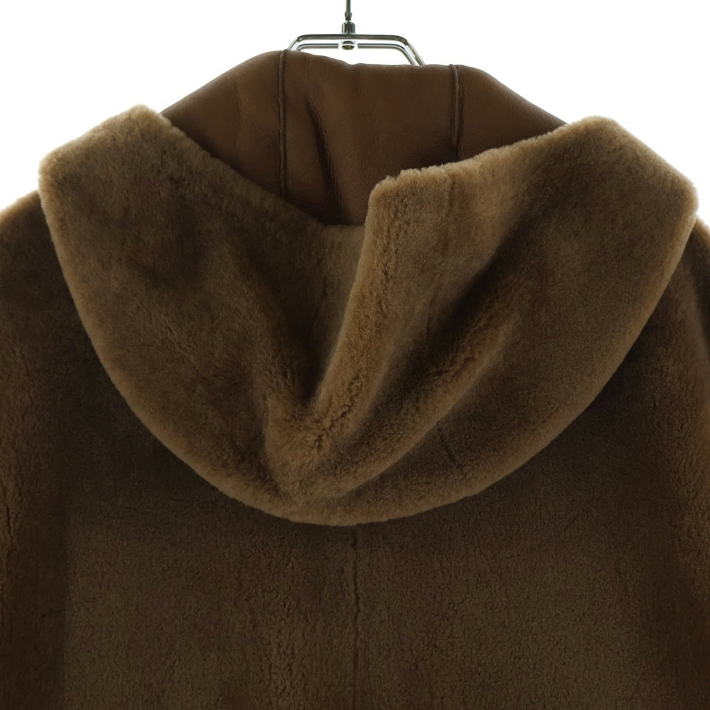 FENDI(フェンディ) ファー ジャケット ブルゾン ロゴ ラムファー ブラウン FM0243 レディース
