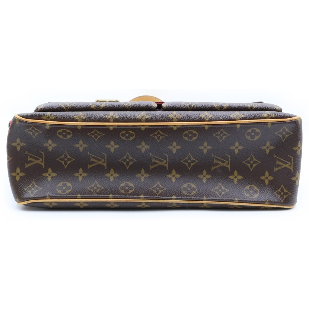 LOUIS VUITTON(ルイヴィトン) モノグラム ミュルティプリシテ ハンドバッグ トートバッグ ブラウン レザー×PVC M51162 ゴールド金具 レディース