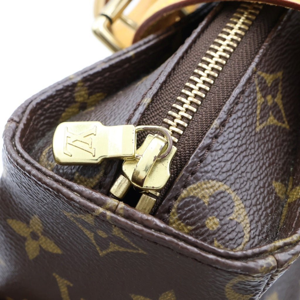 LOUIS VUITTON(ルイヴィトン) モノグラム ミュルティプリシテ ハンドバッグ トートバッグ ブラウン レザー×PVC M51162 ゴールド金具 レディース