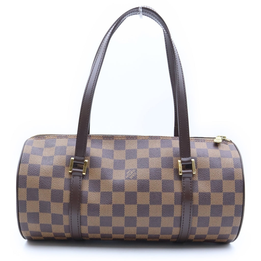 LOUIS VUITTON(ルイヴィトン) ダミエ パピヨン30 ハンドバッグ ボストンバッグ ブラウン レザー×PVC N51303 ゴールド金具 レディース