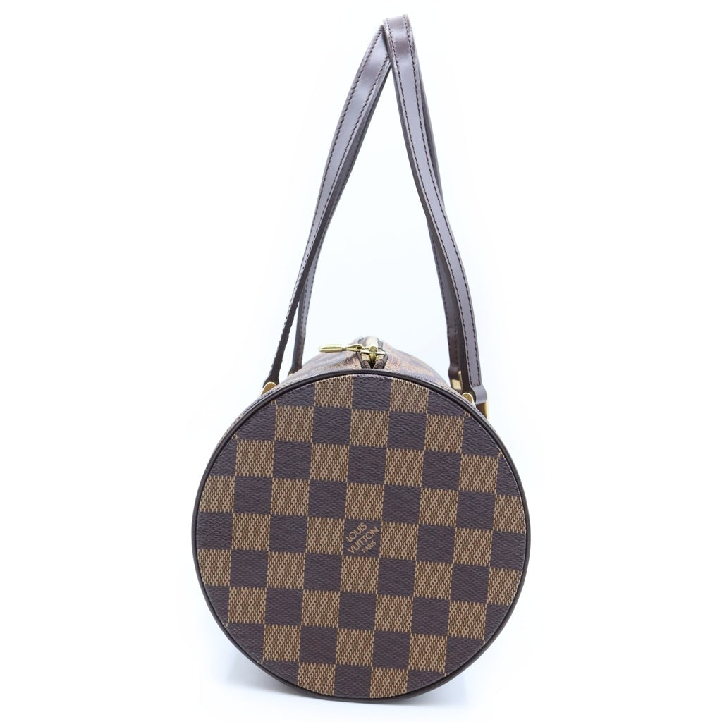 LOUIS VUITTON(ルイヴィトン) ダミエ パピヨン30 ハンドバッグ ボストンバッグ ブラウン レザー×PVC N51303 ゴールド金具 レディース
