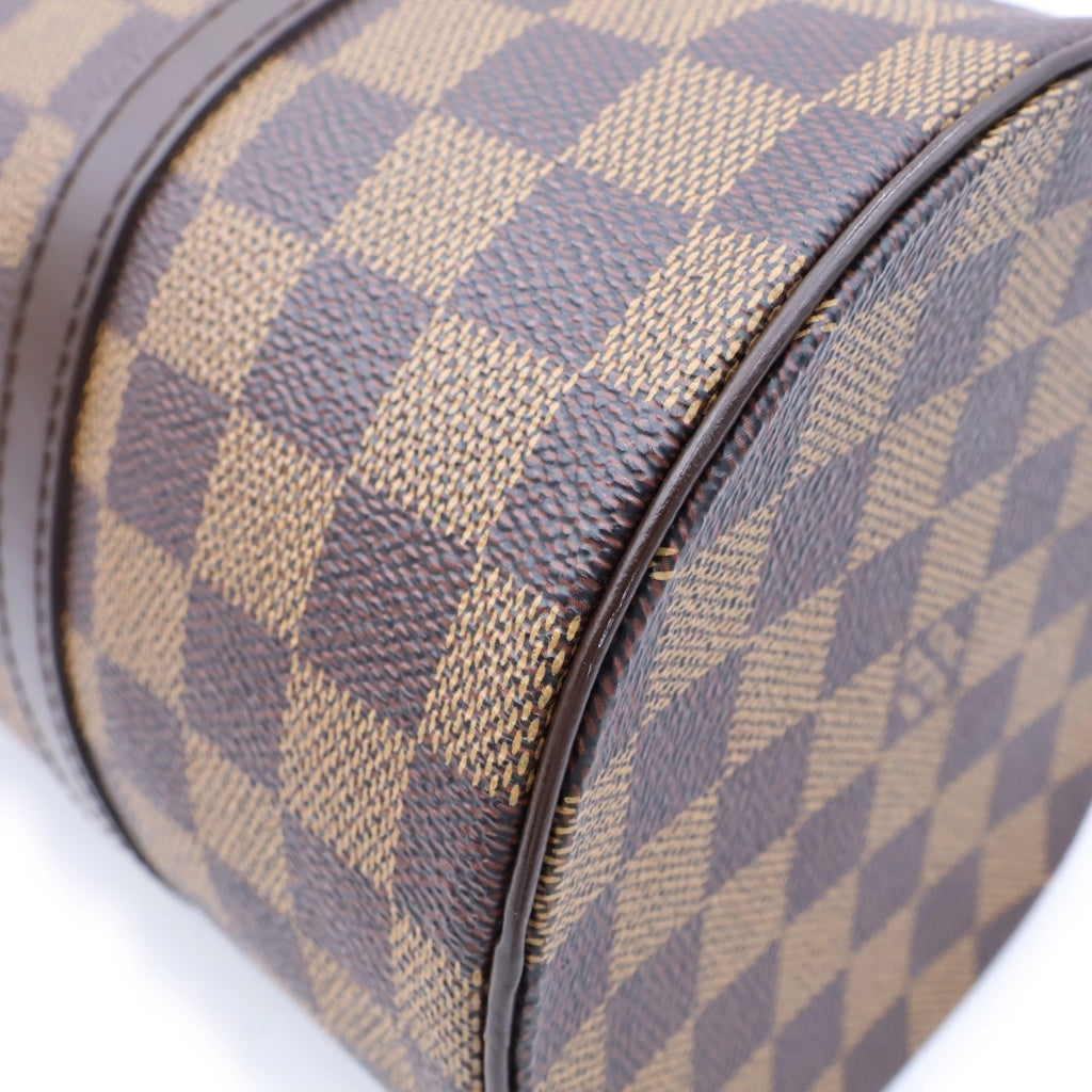 LOUIS VUITTON(ルイヴィトン) ダミエ パピヨン30 ハンドバッグ ボストンバッグ ブラウン レザー×PVC N51303 ゴールド金具 レディース