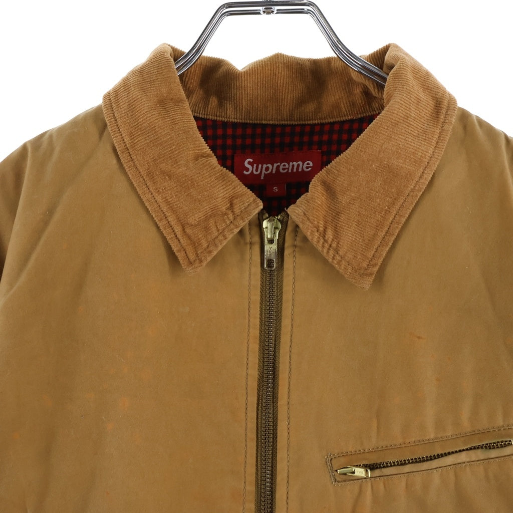 SUPREME(シュプリーム) 10AW Club Jacket ジップアップ オイルド クラブ ワークジャケット ブラウン