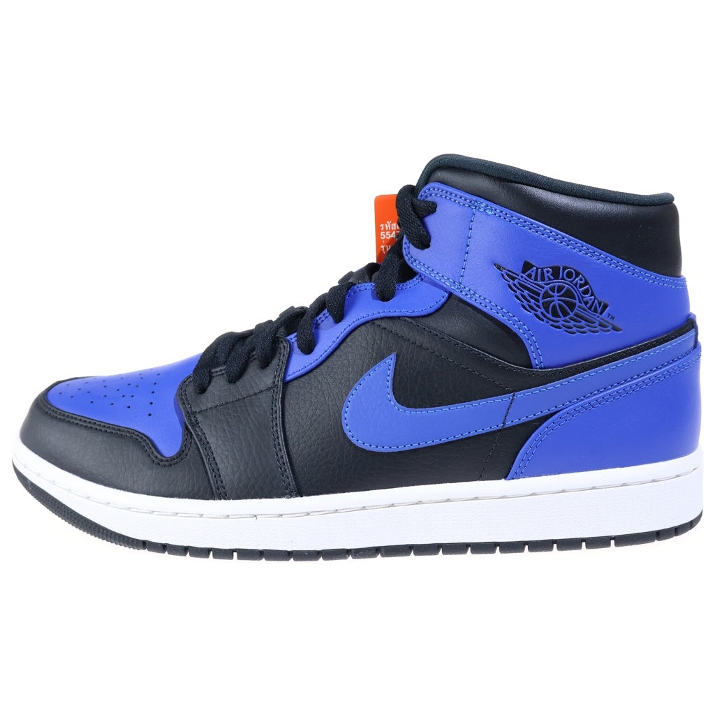 NIKE(ナイキ) AIR JORDAN 1 MID HYPER ROYAL エアジョーダン1 ミッド ハイパーロイヤル ミドルカットスニーカー ブルー/ブラック 554724-077
