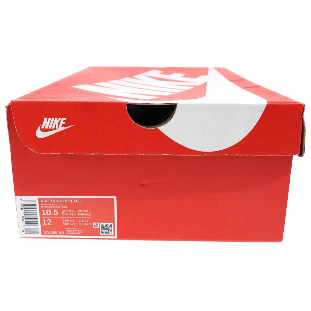 NIKE(ナイキ) DUNK HIGH RETRO CHAMPIONSHIP ダンク レトロ チャンピオンシップ ハイカットスニーカー レッド/ホワイト DD1399-106