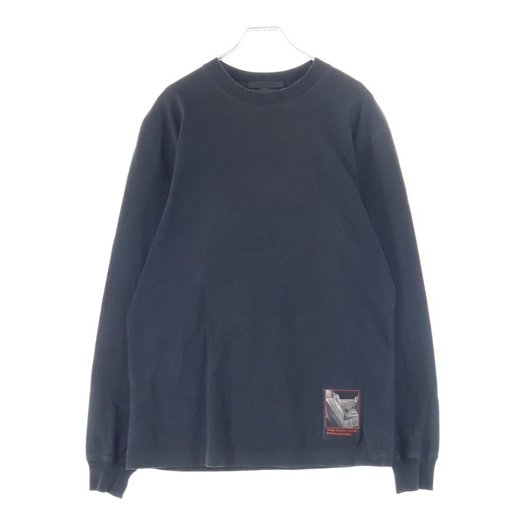 ALEXANDER WANG(アレキサンダーワン) クルーネック 長袖プリントTシャツ ロングTシャツ ブラック CA00985