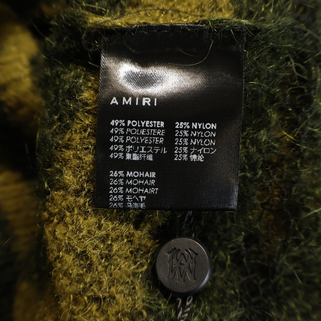 AMIRI(アミリ) ボーダー柄 カーディガン カーキ グリーン PF22WKC005