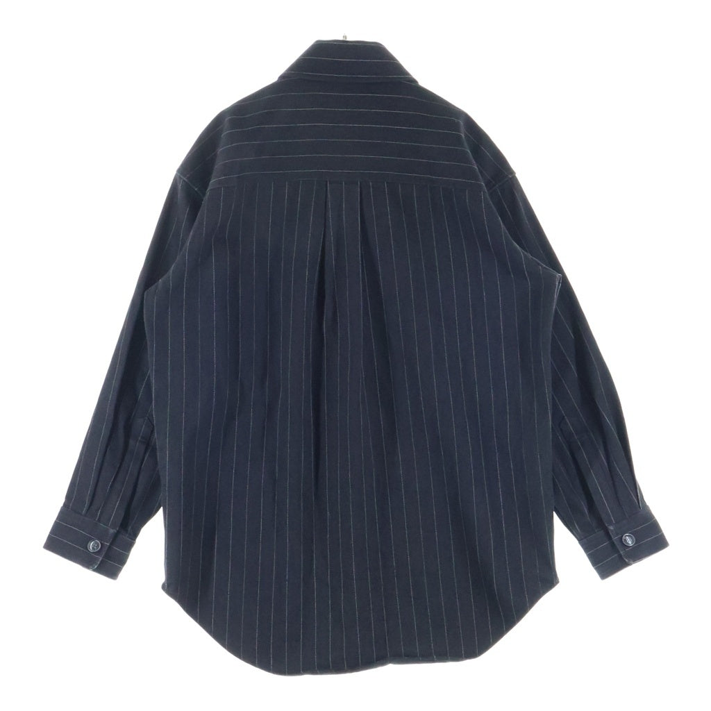 ALEXANDER WANG(アレキサンダーワン) フロントポケットストライプ柄 デニム長袖ジャケット ブラック