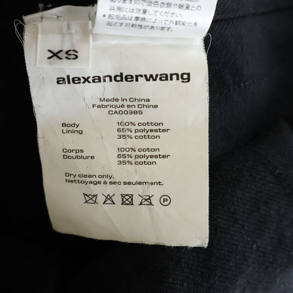 ALEXANDER WANG(アレキサンダーワン) フロントポケットストライプ柄 デニム長袖ジャケット ブラック