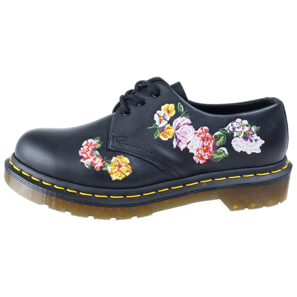 Dr.Martens(ドクターマーチン) 1461 VONDA ヴォンダ フラワー刺繍 3ホール レザー シューズ ブラック レディース