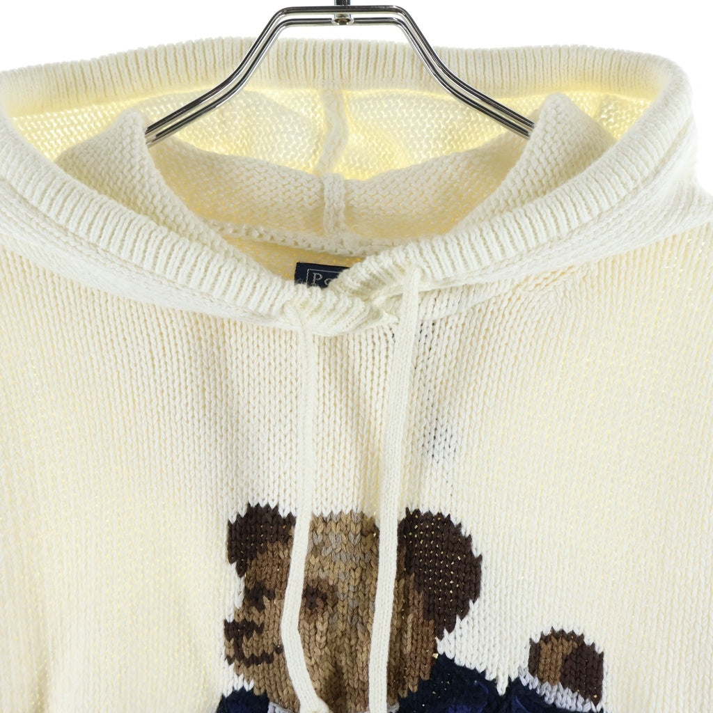 POLO RALPH LAUREN(ポロラルフローレン) Polo ベア フーデッド セーター ニットパーカー フーディー コットン リネン アイボリー WMPOSWENC021303 レディース