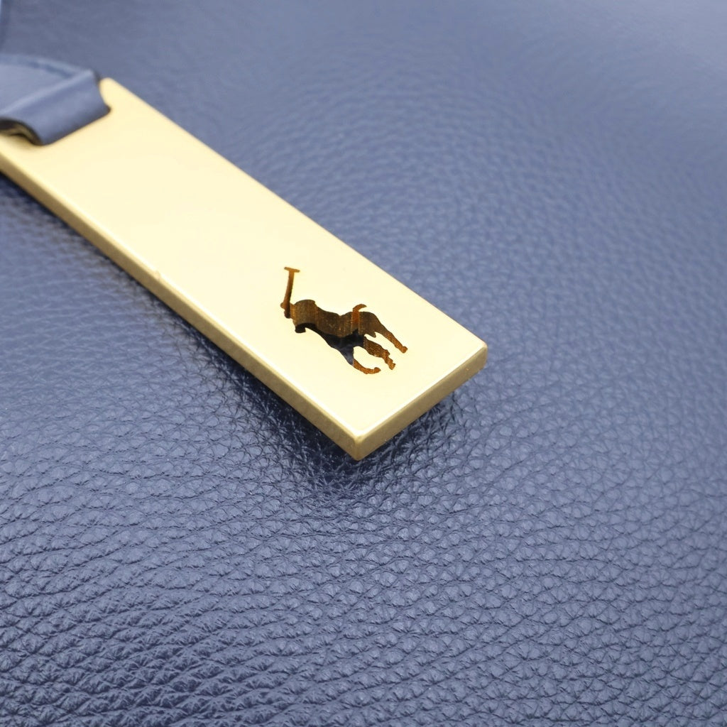 POLO RALPH LAUREN(ポロラルフローレン) Polo ID ミディアム レザー ハンド ショルダーバッグ ネイビー WAPOBAG02V20040 レディース