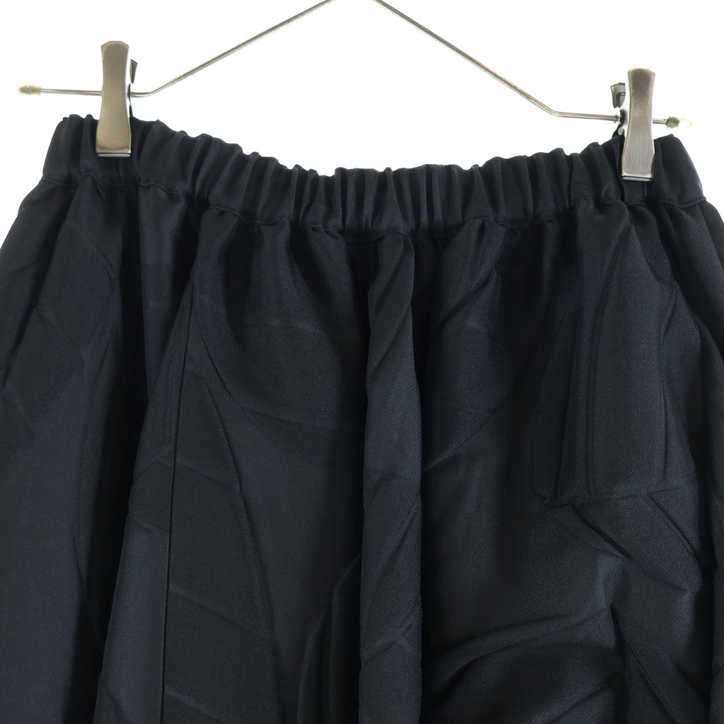 COMME des GARCONS(コムデギャルソン) 22SS リーフ型押し ジャガード ボリューム 変形 バルーンスカート ブラック GI-S012 AD2021 レディース