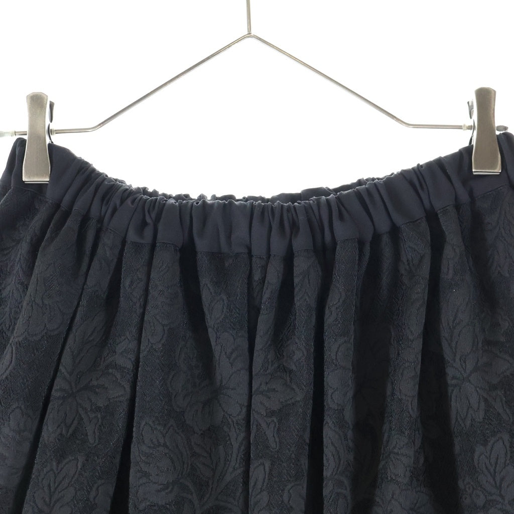 tricot COMME des GARCONS(トリコ コム デ ギャルソン) 19AW フラワー ジャガード イージー スカート ブラック TD-S006 AD2019 レディース