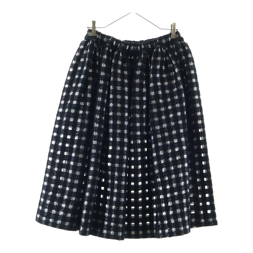 COMME des GARCONS COMME des GARCONS(コムデギャルソンコムデギャルソン) 20SS ブロックチェック ギャザースカート ブラック RF-S015 レディース