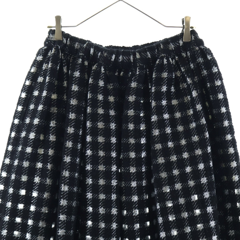 COMME des GARCONS COMME des GARCONS(コムデギャルソンコムデギャルソン) 20SS ブロックチェック ギャザースカート ブラック RF-S015 レディース