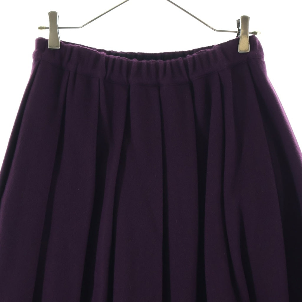 COMME des GARCONS COMME des GARCONS(コムデギャルソンコムデギャルソン) 21AW メルトンウール プリーツ ワイド ロングスカート パープル RH-S019 レディース