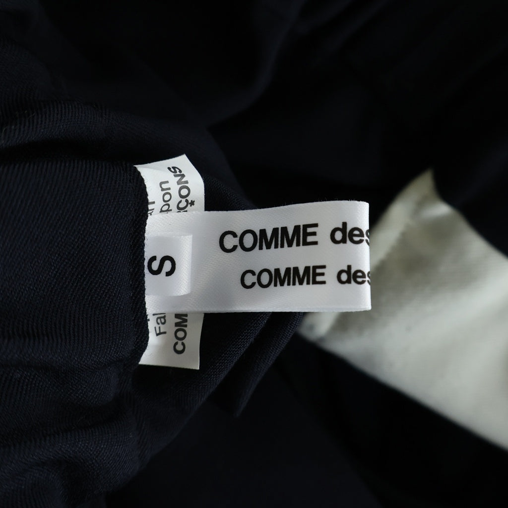 COMME des GARCONS COMME des GARCONS(コムデギャルソンコムデギャルソン) 22SS サルエル パンツ プリーツ 縮絨 ネイビー RI-P005 レディース