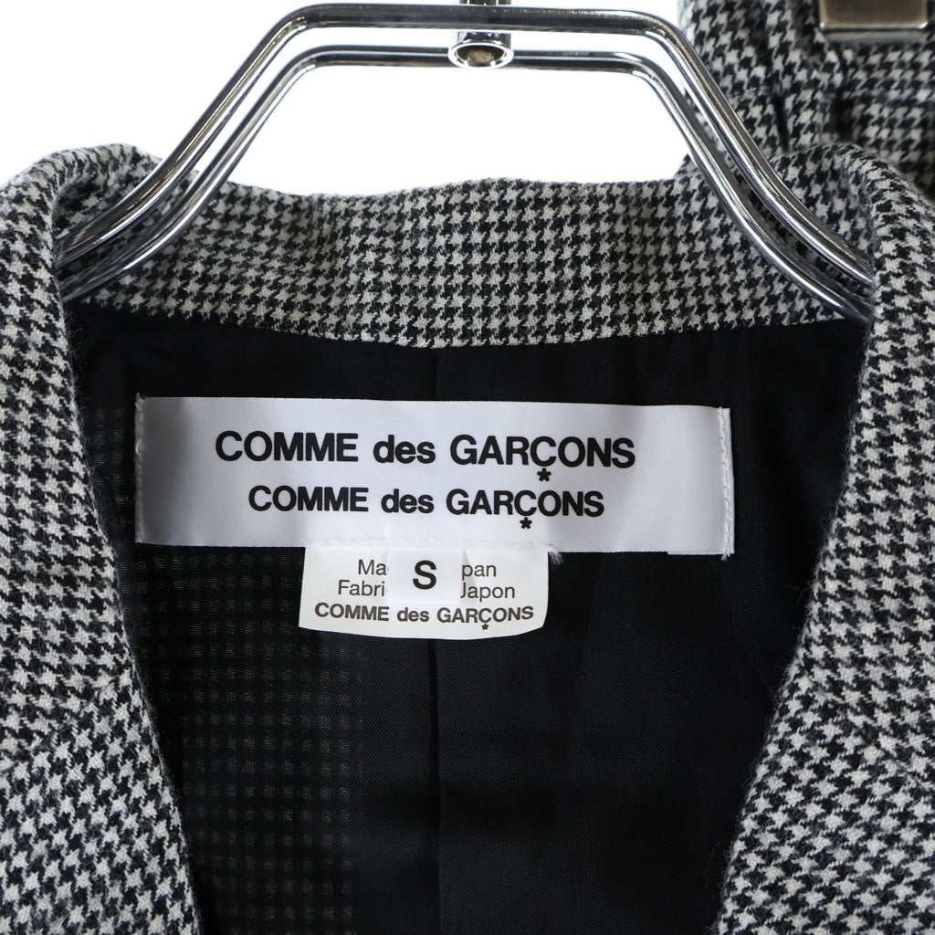 COMME des GARCONS COMME des GARCONS(コムデギャルソンコムデギャルソン) 20AW 千鳥格子 クラシック シングルテーラードジャケット/フレアスカート セットアップ グレー RF-J032 AD2020 レディース