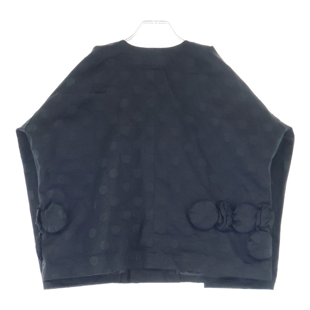 COMME des GARCONS COMME des GARCONS(コムデギャルソンコムデギャルソン) 20AW ノーカラー ドット リボン装飾 ジャケット ブラック RG-J022 レディース