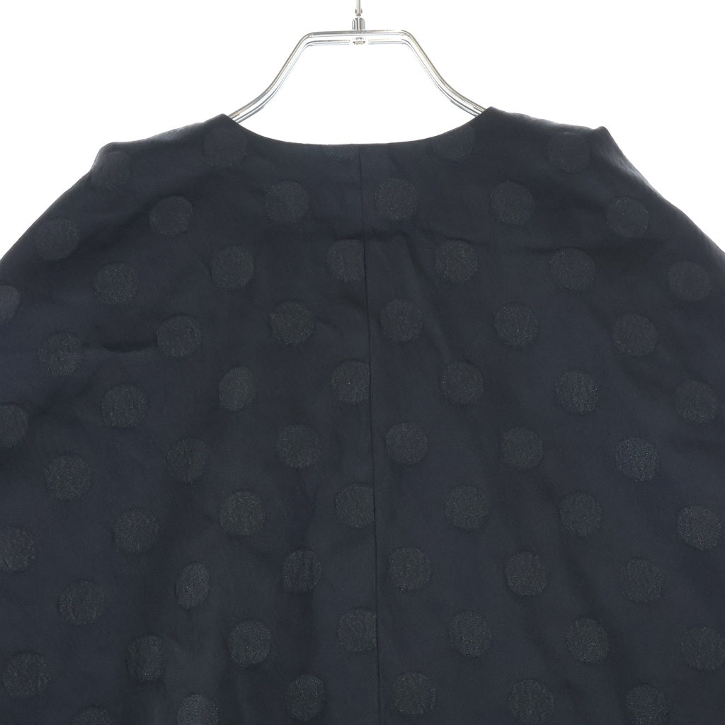 COMME des GARCONS COMME des GARCONS(コムデギャルソンコムデギャルソン) 20AW ノーカラー ドット リボン装飾 ジャケット ブラック RG-J022 レディース