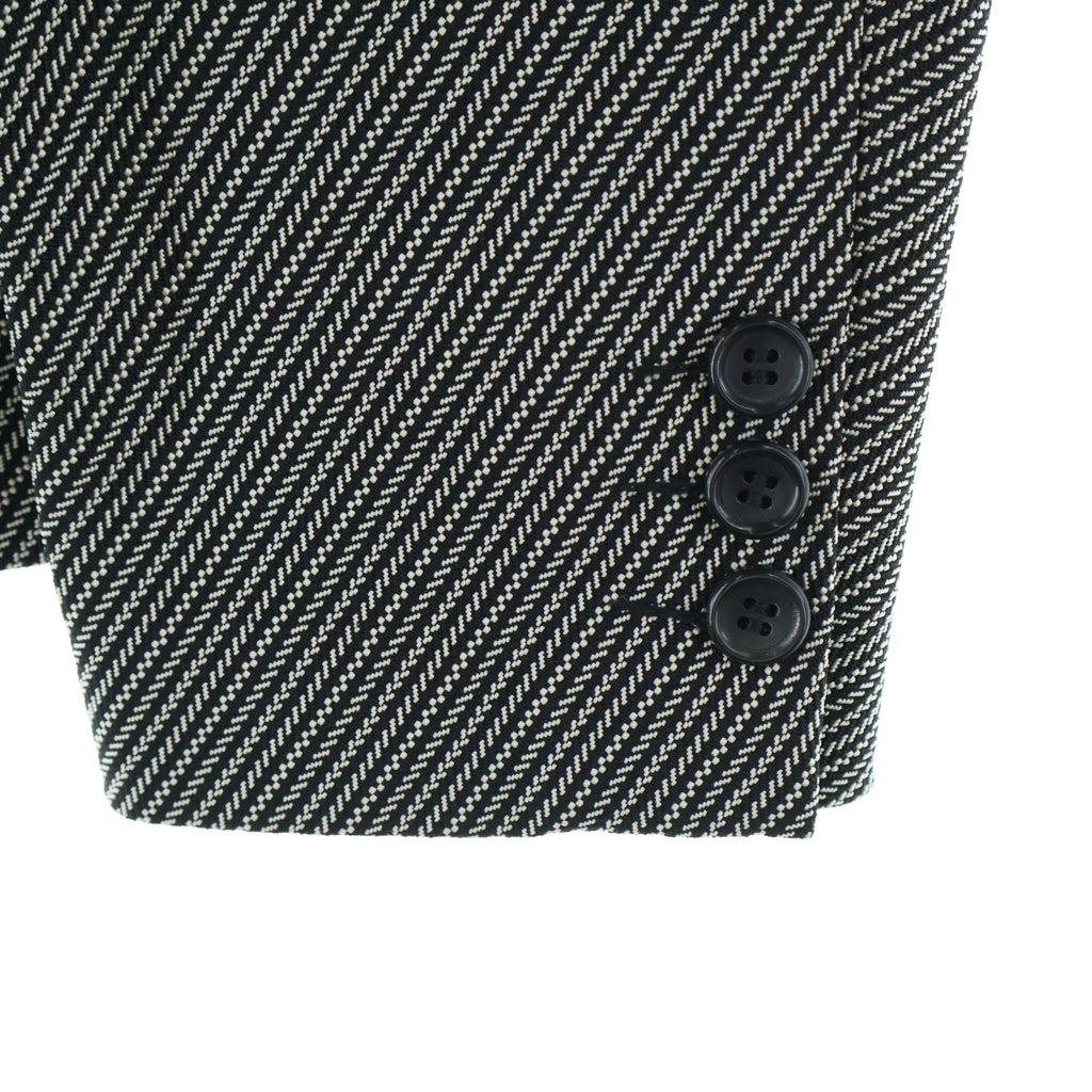 COMME des GARCONS COMME des GARCONS(コムデギャルソンコムデギャルソン) 縮絨 バーズアイ テーラードジャケット ブラック×ホワイト RE-J007 レディース