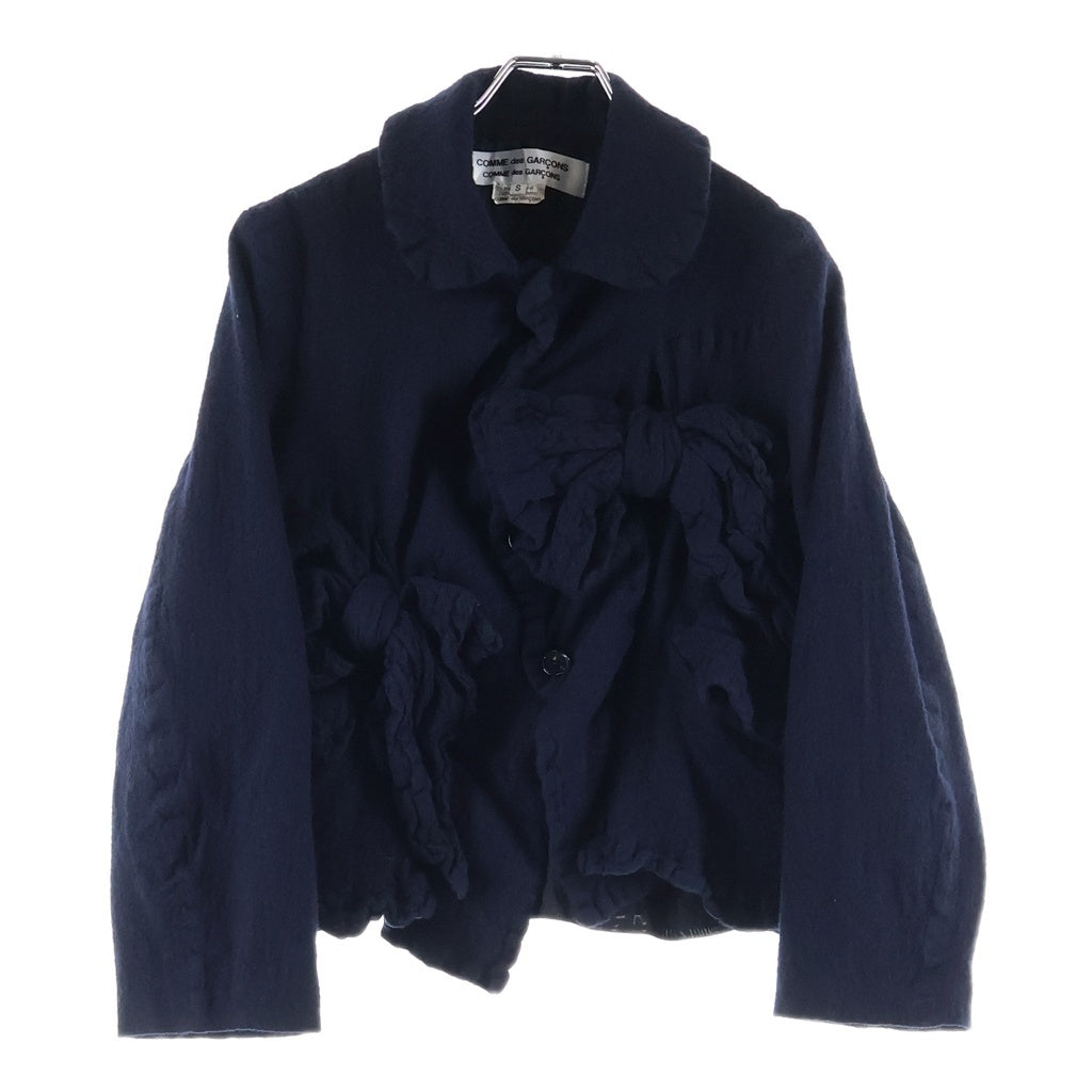 COMME des GARCONS COMME des GARCONS(コムデギャルソンコムデギャルソン) 21AW ウールリボン装飾 デザイン ジャケット ブラック RH-J006 レディース