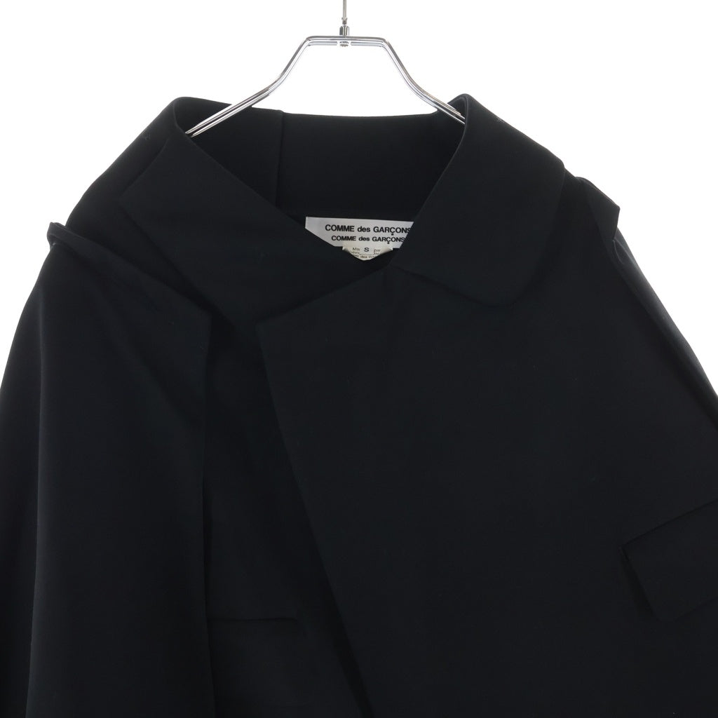 COMME des GARCONS COMME des GARCONS(コムデギャルソンコムデギャルソン) アシンメトリー ウール ショートジャケット ブラック RJ-J029 レディース