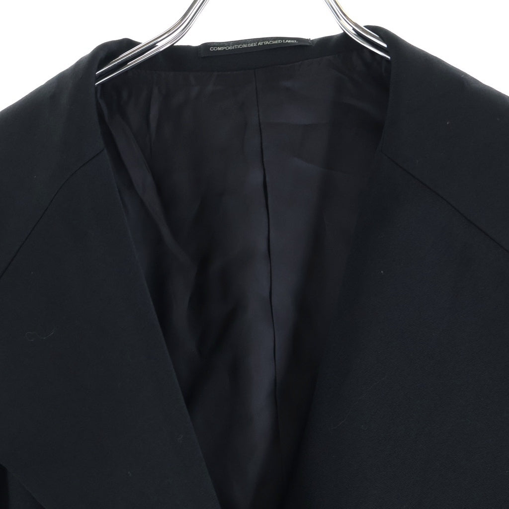 Y's(ワイズ) 22AW GABARDINE WIDE COLLAR JACKET ギャバジン ワイドカラー ジャケット ブラック YV-J01-100 レディース