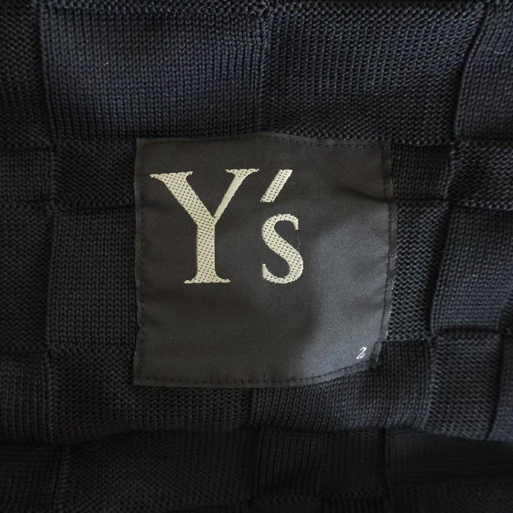 Y's(ワイズ) 11AW ブロックチェック セーフティピン 変形ジャケット ブラック YC-T37-973 レディース