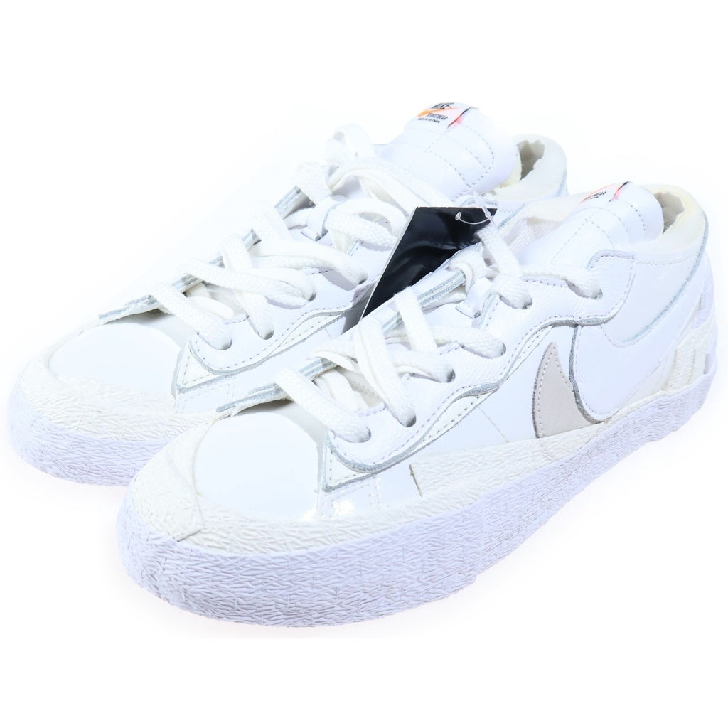 NIKE(ナイキ) ×SACAI BLAZER LOW WHITE PATENT LEATHER サカイ ブレイザー パテント レザーローカットスニーカー US9.5/27.5cm DM6443-100