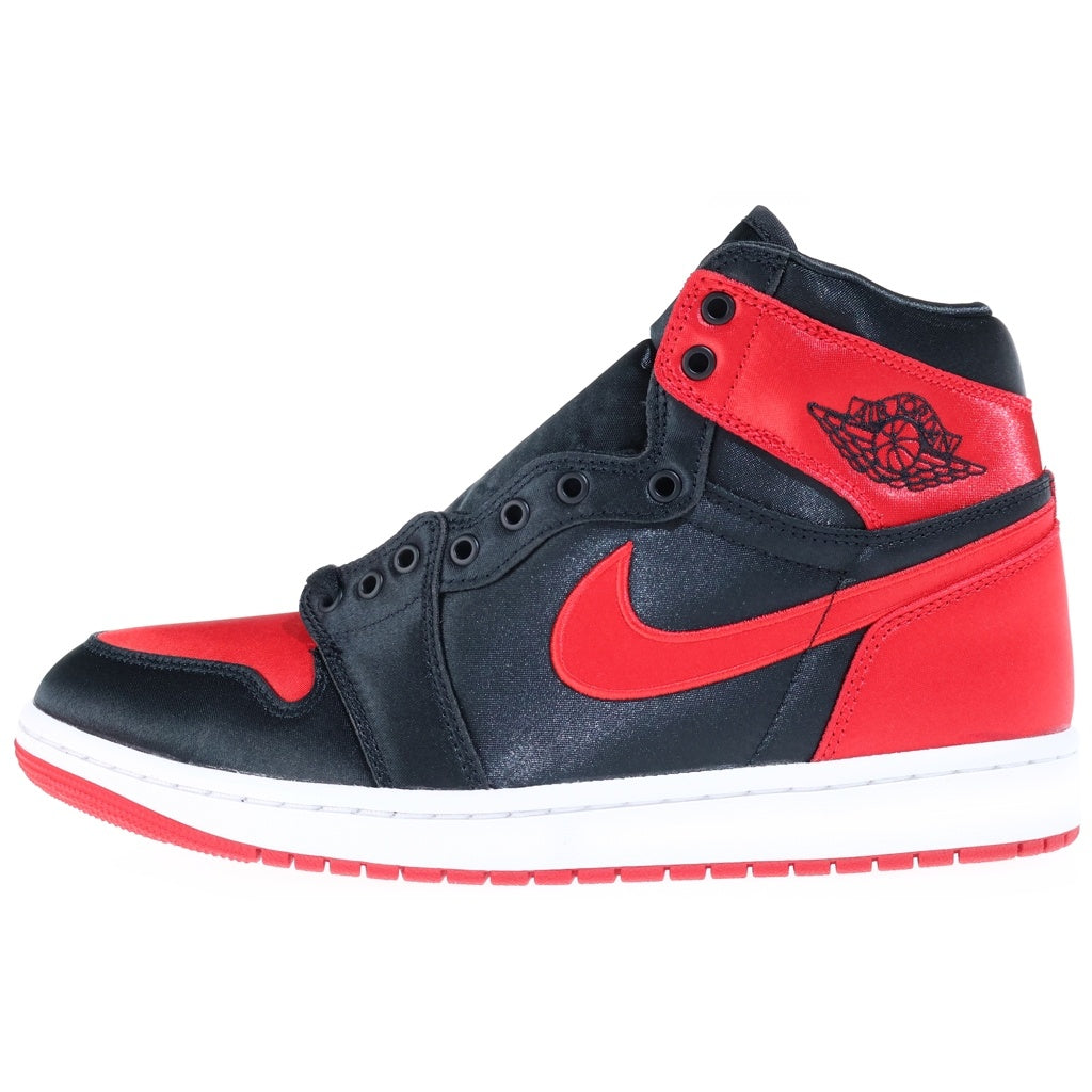 NIKE(ナイキ) WMNS AIR JORDAN 1 RETRO HI OG SATIN BRED ウィメンズ エアジョーダン サテンブレッド ハイカットスニーカー シューズ ブラック/レッド US10.5/27.5cm FD4810-061