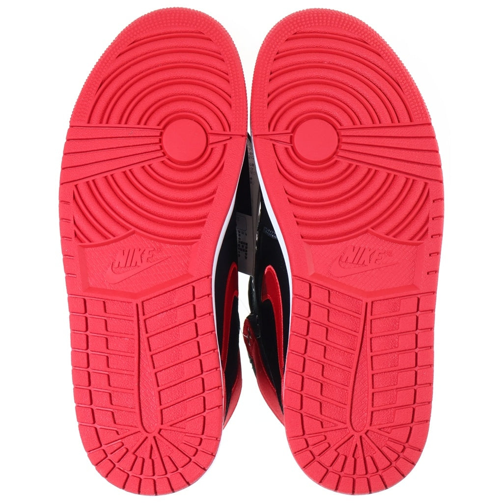 NIKE(ナイキ) WMNS AIR JORDAN 1 RETRO HI OG SATIN BRED ウィメンズ エアジョーダン サテンブレッド ハイカットスニーカー シューズ ブラック/レッド US10.5/27.5cm FD4810-061