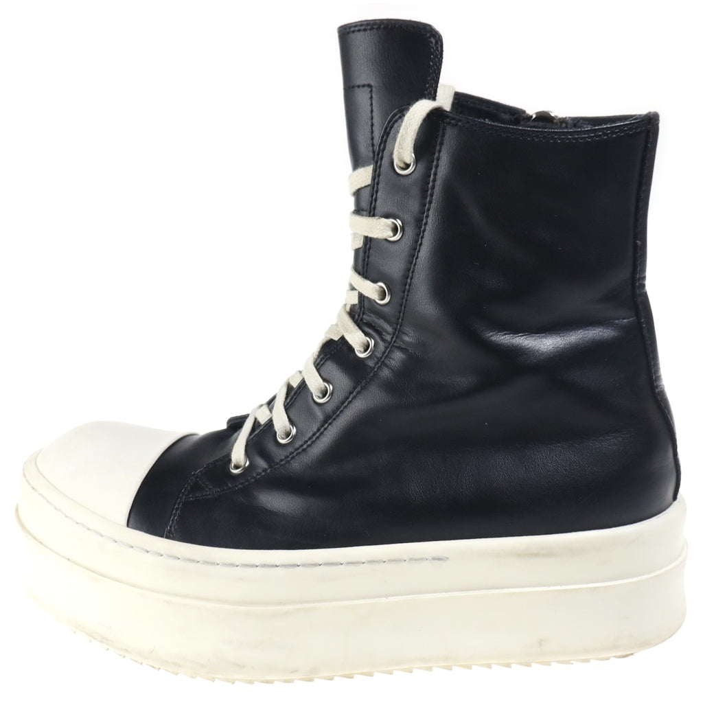 Rick Owens(リックオウエンス) MEGA BUMPER SNEAKS メガバンパー スニークス レザーハイカットスニーカー シューズ ブラック/ホワイト RU01F2859 LCO