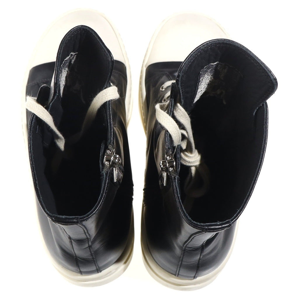 Rick Owens(リックオウエンス) MEGA BUMPER SNEAKS メガバンパー スニークス レザーハイカットスニーカー シューズ ブラック/ホワイト RU01F2859 LCO