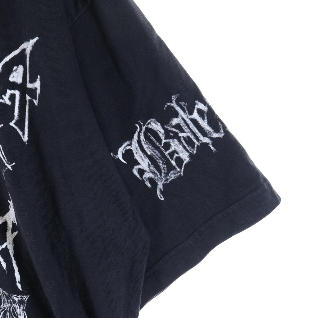 BALENCIAGA(バレンシアガ) 24SS DIY METAL TEE メタルプリント グラフィックロゴ総柄 両面プリント クルーネック半袖カットソーTシャツ ブラック 641675 TPV03