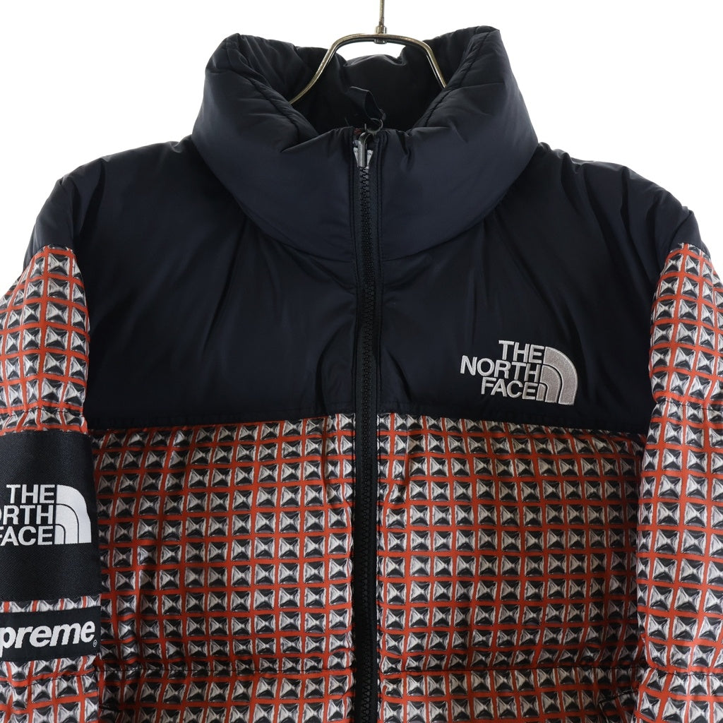 SUPREME(シュプリーム) 21SS ×THE NORTH FACE Studded Nuptse Jacket スタッズ ヌプシ ダウンジャケット レッド/ブラック ND42100I