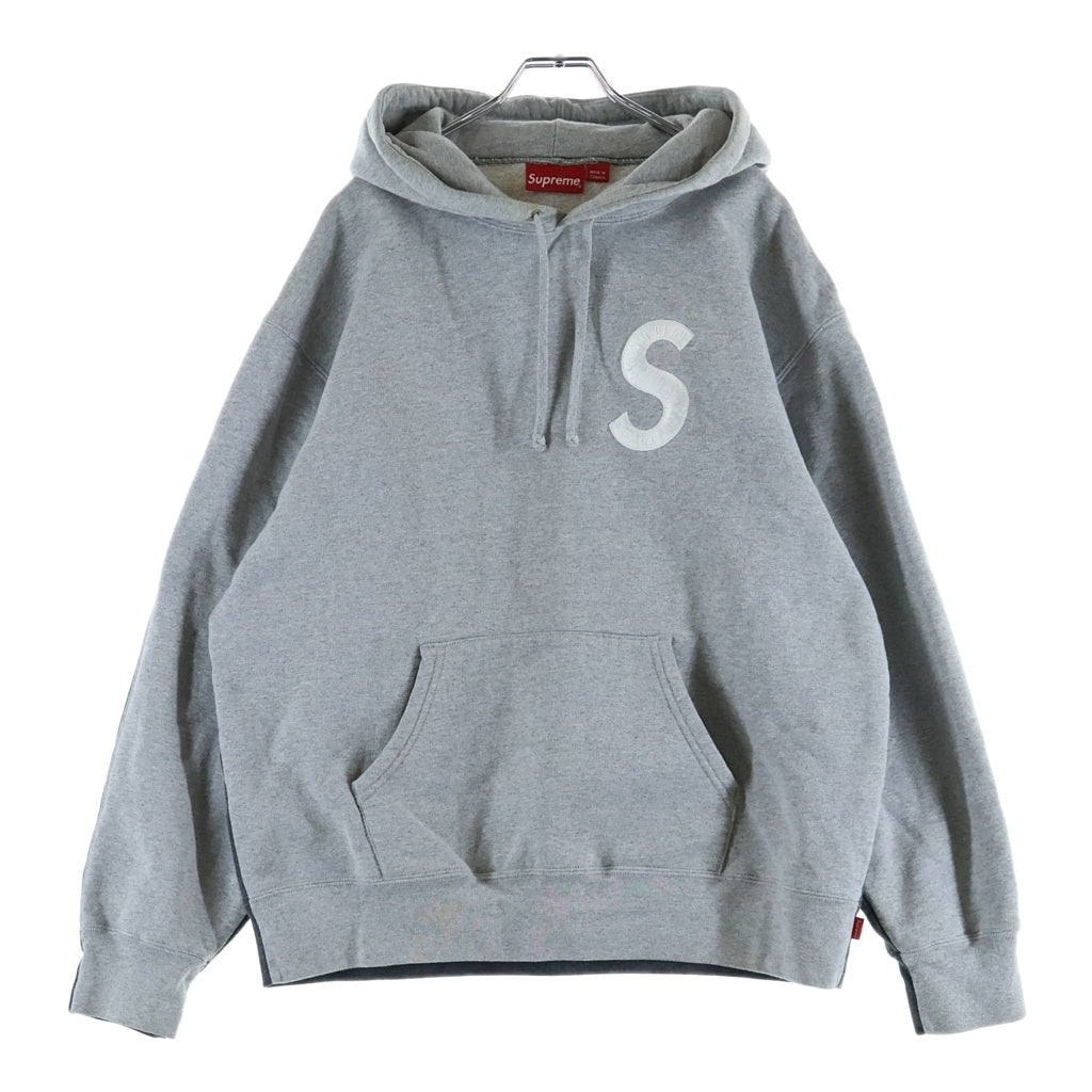 SUPREME(シュプリーム) 21AW S Logo Split Hooded Sweatshirt Sロゴ スプリットフーディー プルオーバーパーカー グレー