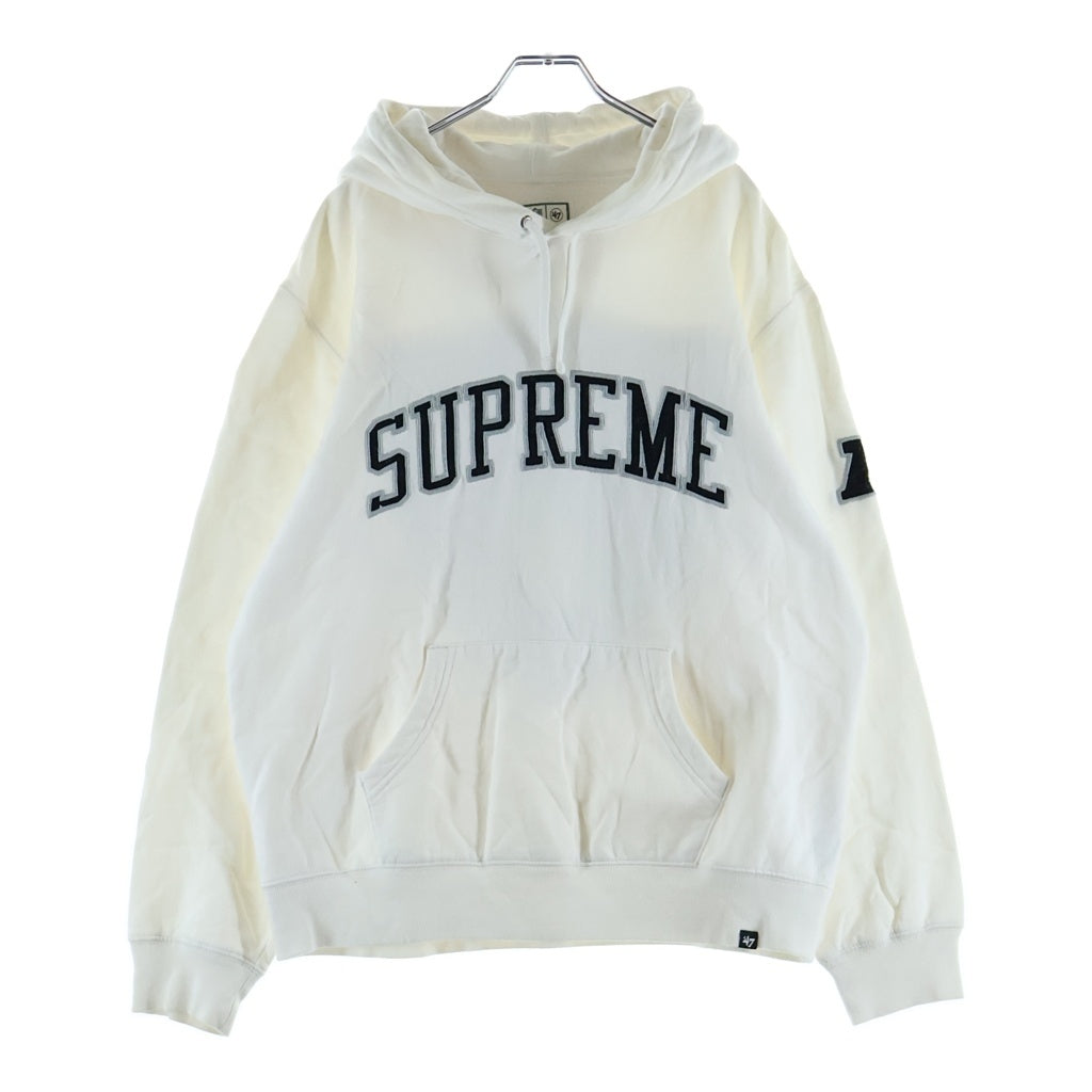 SUPREME(シュプリーム) 19SS ×NFL Raiders 47 Hooded Hoodie レイダース ロゴプリント スウェット プルオーバー パーカー ホワイト