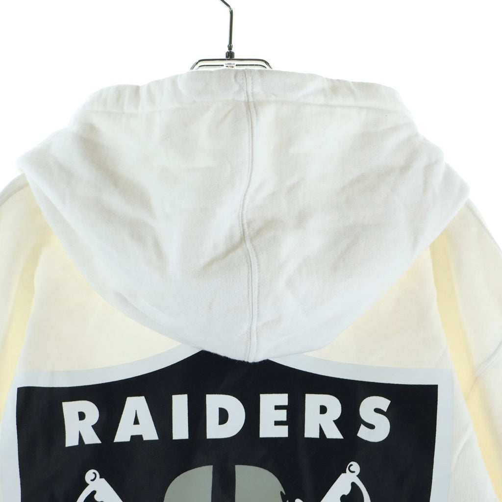 SUPREME(シュプリーム) 19SS ×NFL Raiders 47 Hooded Hoodie レイダース ロゴプリント スウェット プルオーバー パーカー ホワイト
